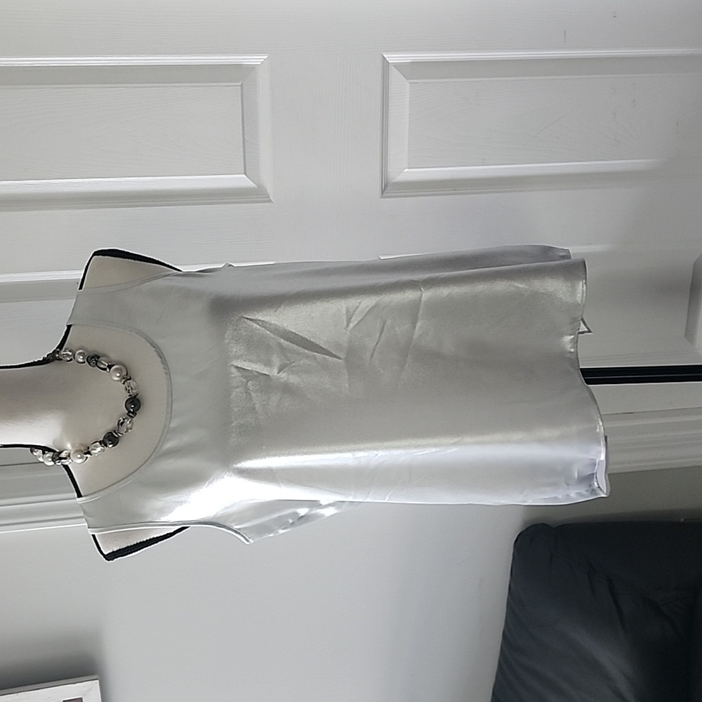 Express Shimmery Silver top, Sleeveless size Medium